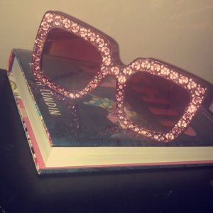 Square Framed, Bling, Women’s Sunglasses